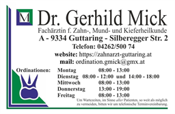 Dr. Gerhild Mick - Ordinationsdaten
